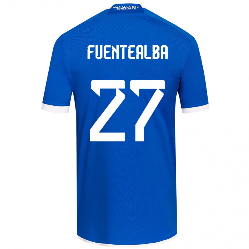 Women Football Jeison Fuentealba #27 Blue White Home Jersey 2024/25 T-Shirt Nz