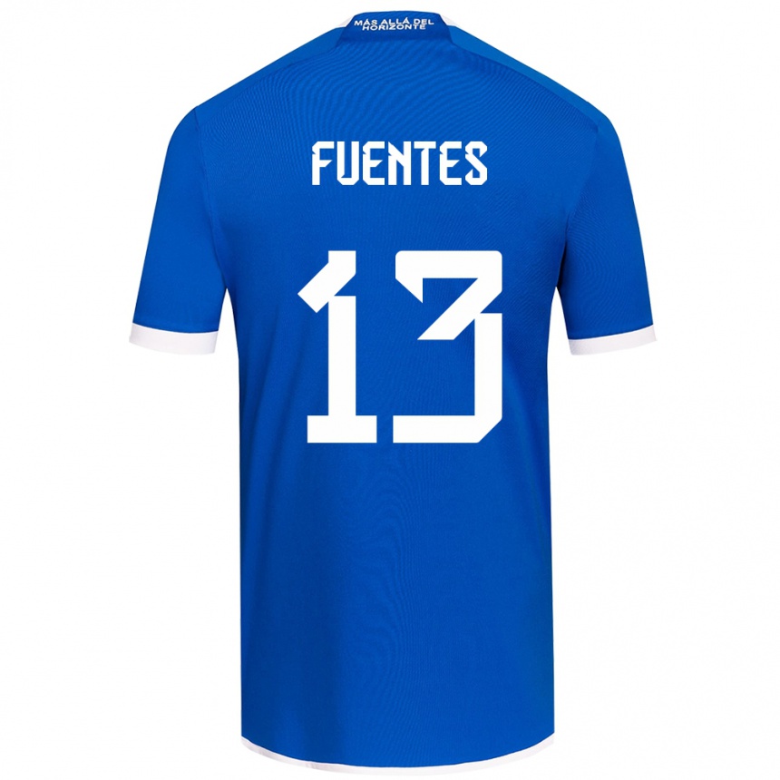 Women Football Karen Fuentes #13 Blue White Home Jersey 2024/25 T-Shirt Nz