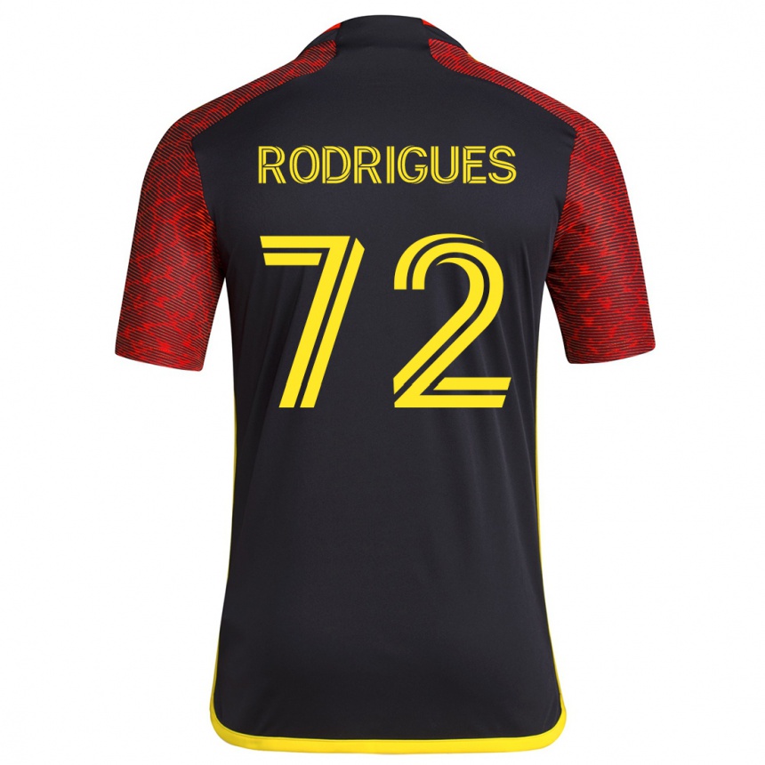 Women Football Braudílio Rodrigues #72 Red Black Away Jersey 2024/25 T-Shirt Nz