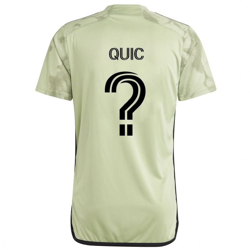 Women Football Matthew Quic #0 Light Green Away Jersey 2024/25 T-Shirt Nz