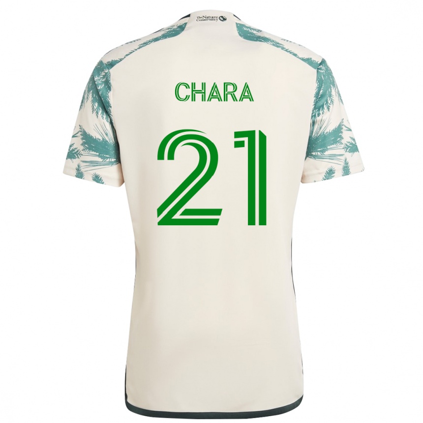 Women Football Diego Chará #21 Beige Brown Away Jersey 2024/25 T-Shirt Nz