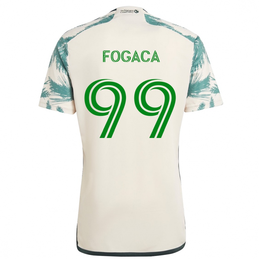 Women Football Nathan Fogaça #99 Beige Brown Away Jersey 2024/25 T-Shirt Nz