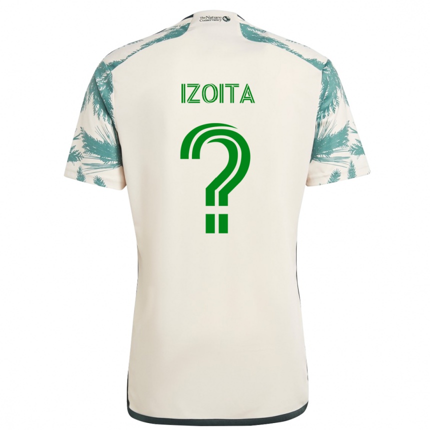 Women Football Eric Izoita #0 Beige Brown Away Jersey 2024/25 T-Shirt Nz