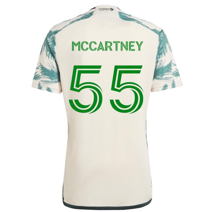 Women Football Dawson Mccartney #55 Beige Brown Away Jersey 2024/25 T-Shirt Nz