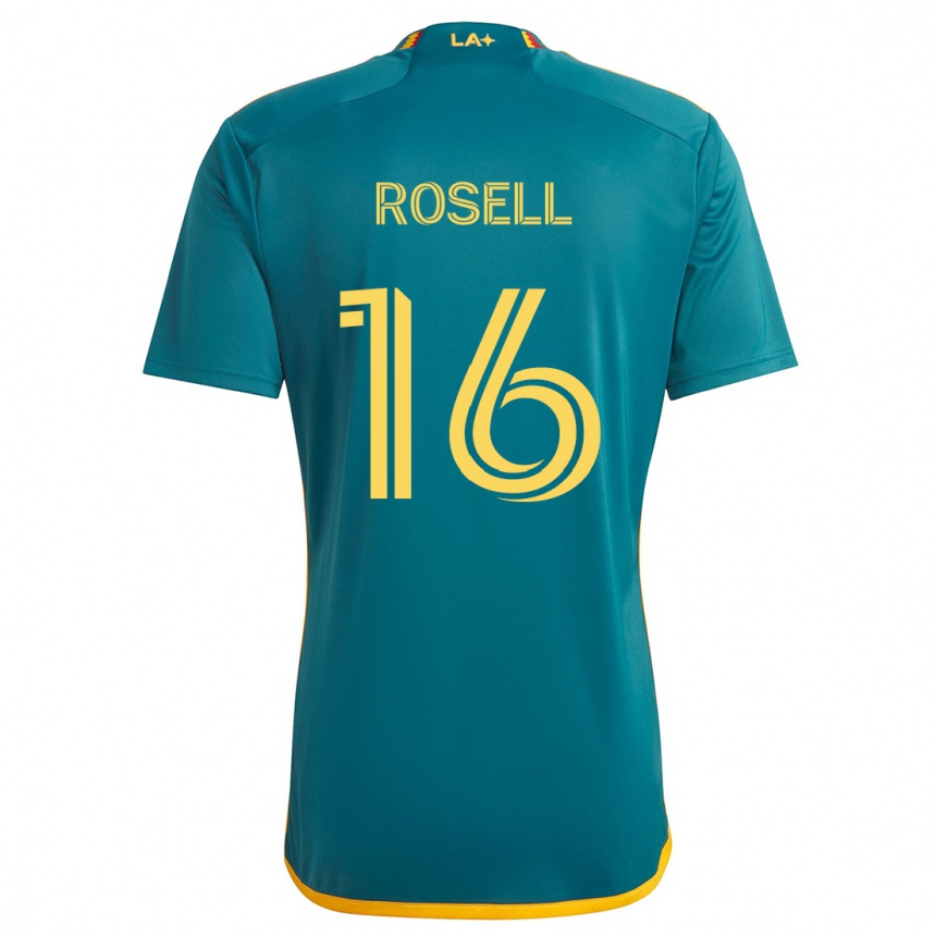 Women Football Uri Rosell #16 Green Yellow Away Jersey 2024/25 T-Shirt Nz