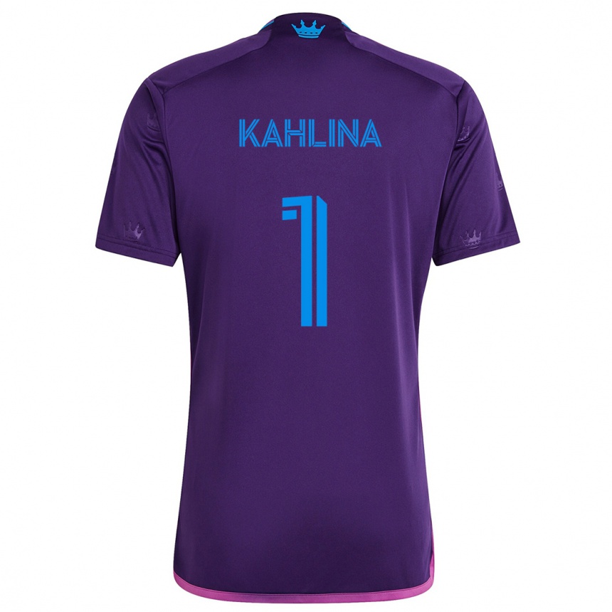 Women Football Kristijan Kahlina #1 Purple Blue Away Jersey 2024/25 T-Shirt Nz