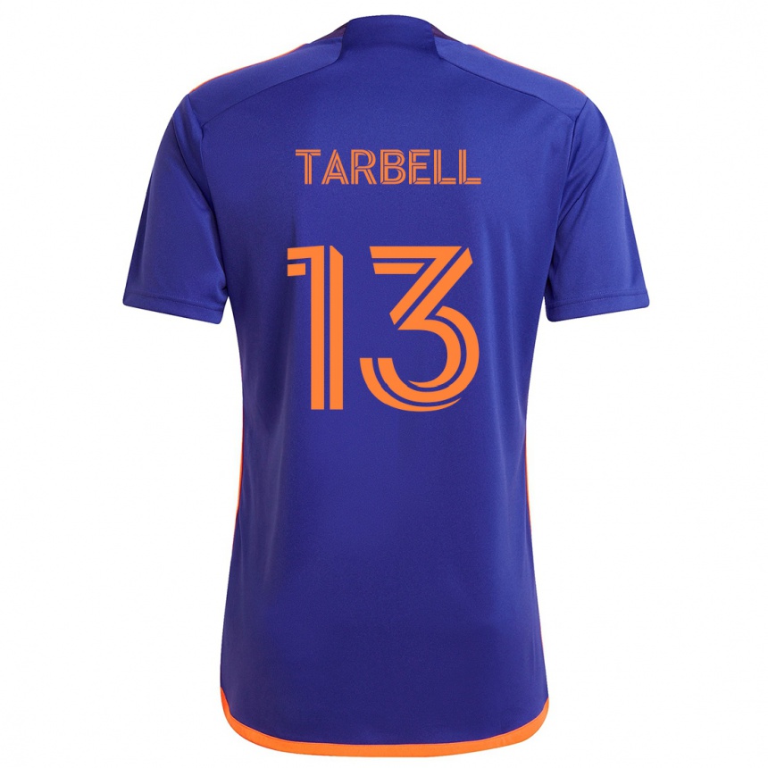 Women Football Andrew Tarbell #13 Purple Orange Away Jersey 2024/25 T-Shirt Nz