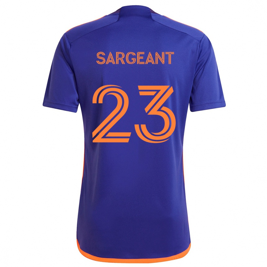 Women Football Kieran Sargeant #23 Purple Orange Away Jersey 2024/25 T-Shirt Nz