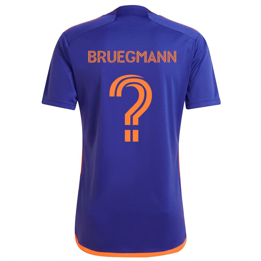 Women Football Lukas Bruegmann #0 Purple Orange Away Jersey 2024/25 T-Shirt Nz