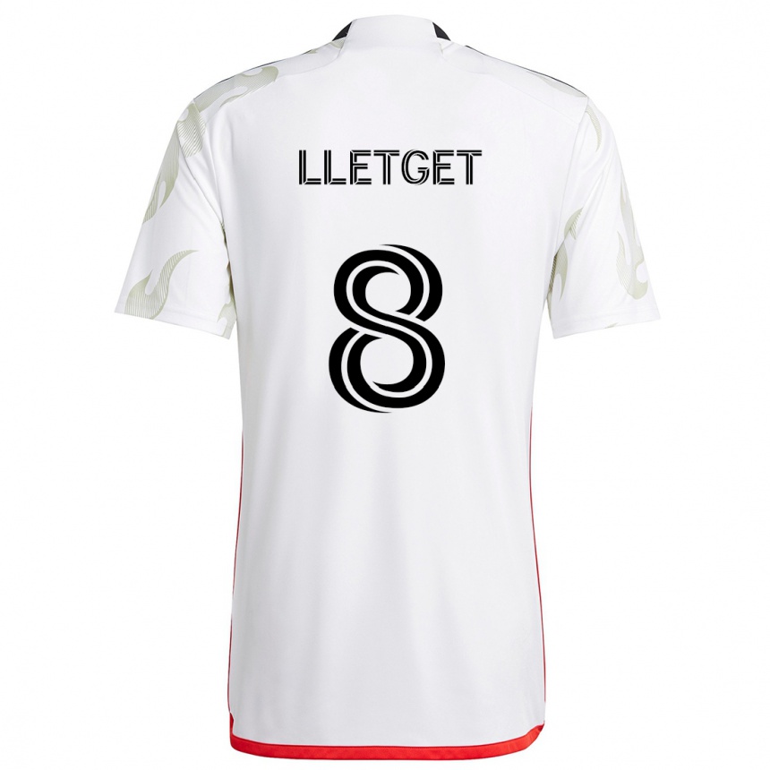 Women Football Sebastian Lletget #8 White Red Black Away Jersey 2024/25 T-Shirt Nz