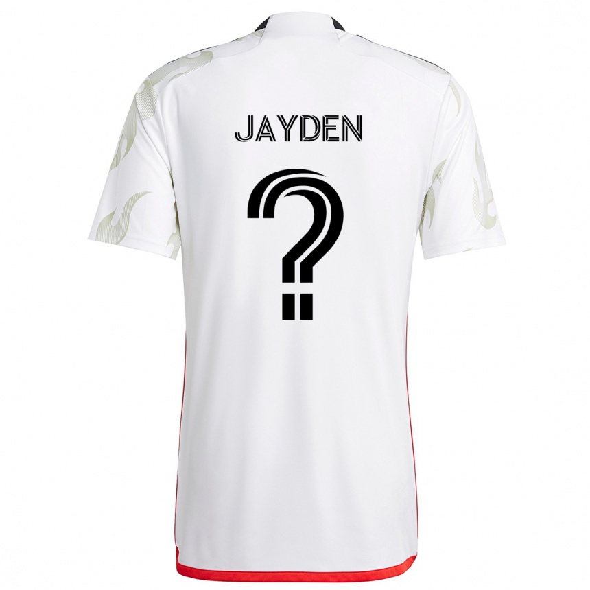 Women Football Rus Jayden #0 White Red Black Away Jersey 2024/25 T-Shirt Nz