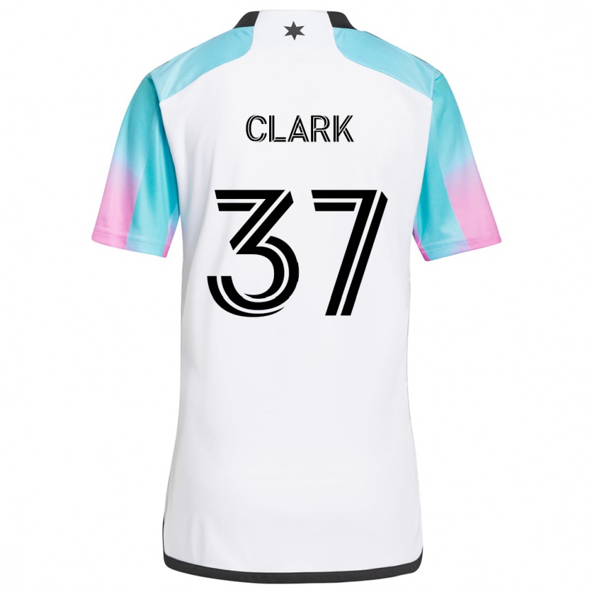 Women Football Caden Clark #37 White Blue Black Away Jersey 2024/25 T-Shirt Nz