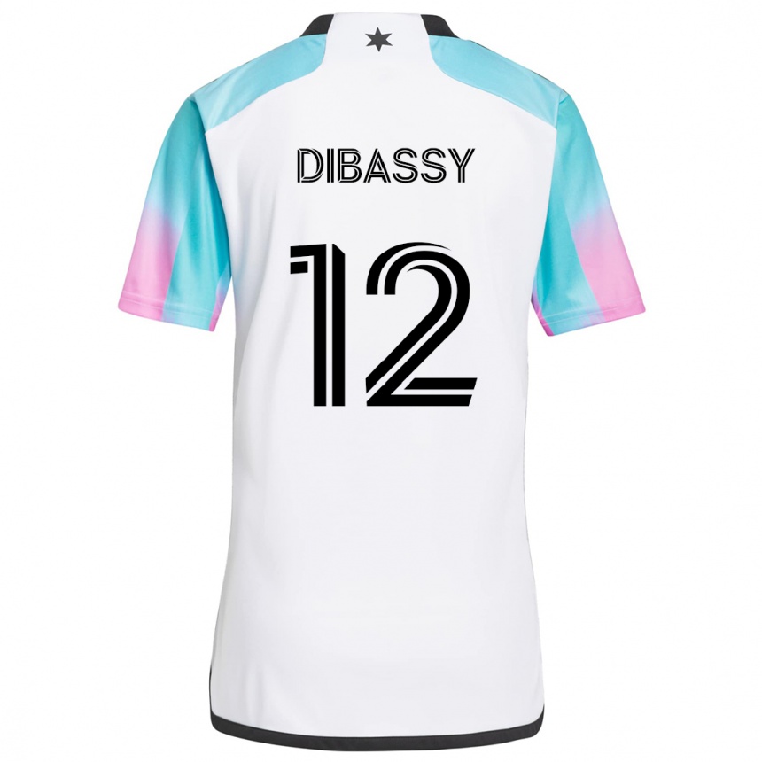 Women Football Bakaye Dibassy #12 White Blue Black Away Jersey 2024/25 T-Shirt Nz