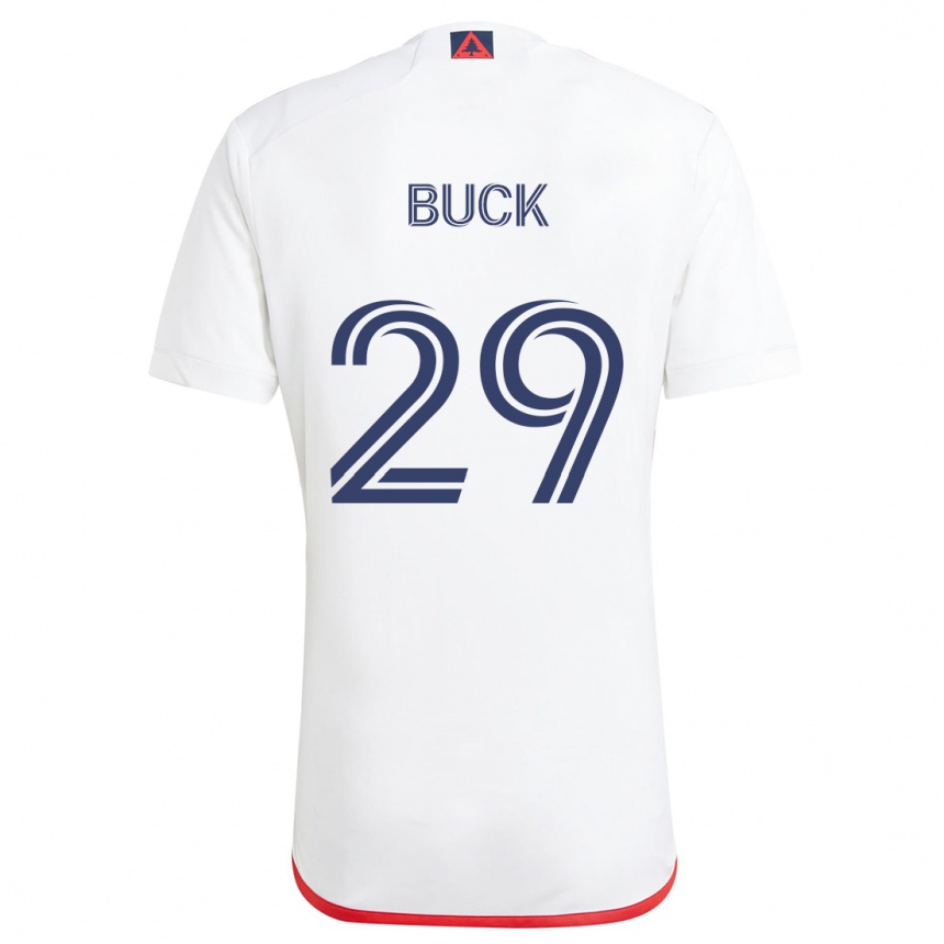 Women Football Noel Buck #29 White Red Away Jersey 2024/25 T-Shirt Nz