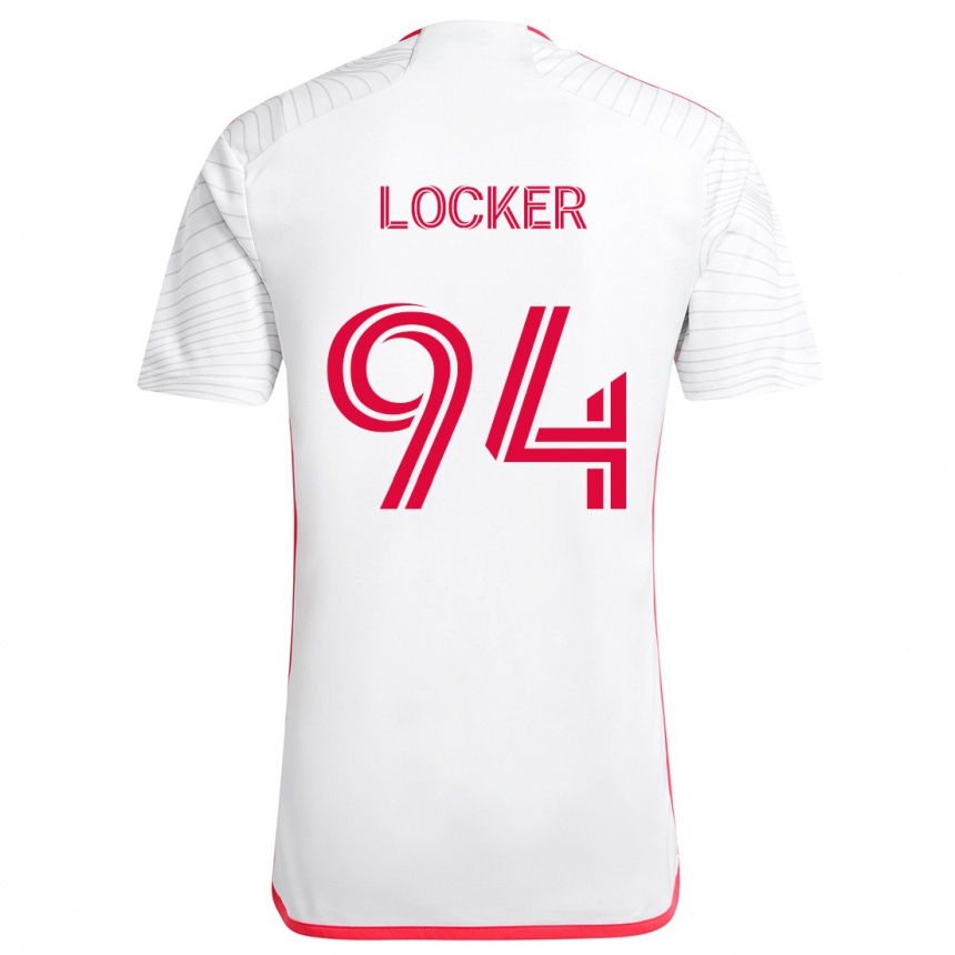 Women Football Carson Locker #94 White Red Away Jersey 2024/25 T-Shirt Nz