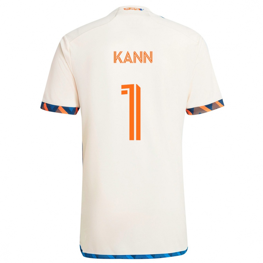 Women Football Alec Kann #1 White Orange Away Jersey 2024/25 T-Shirt Nz