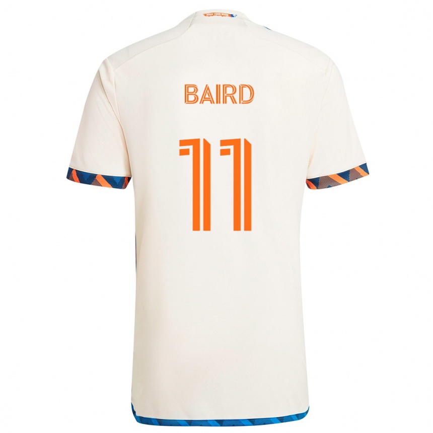 Women Football Corey Baird #11 White Orange Away Jersey 2024/25 T-Shirt Nz