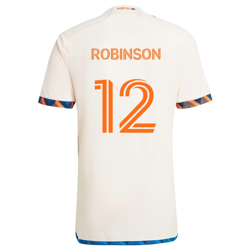 Women Football Miles Robinson #12 White Orange Away Jersey 2024/25 T-Shirt Nz