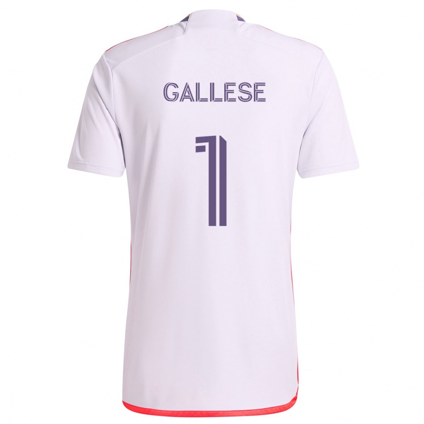 Women Football Pedro Gallese #1 White Red Purple Away Jersey 2024/25 T-Shirt Nz