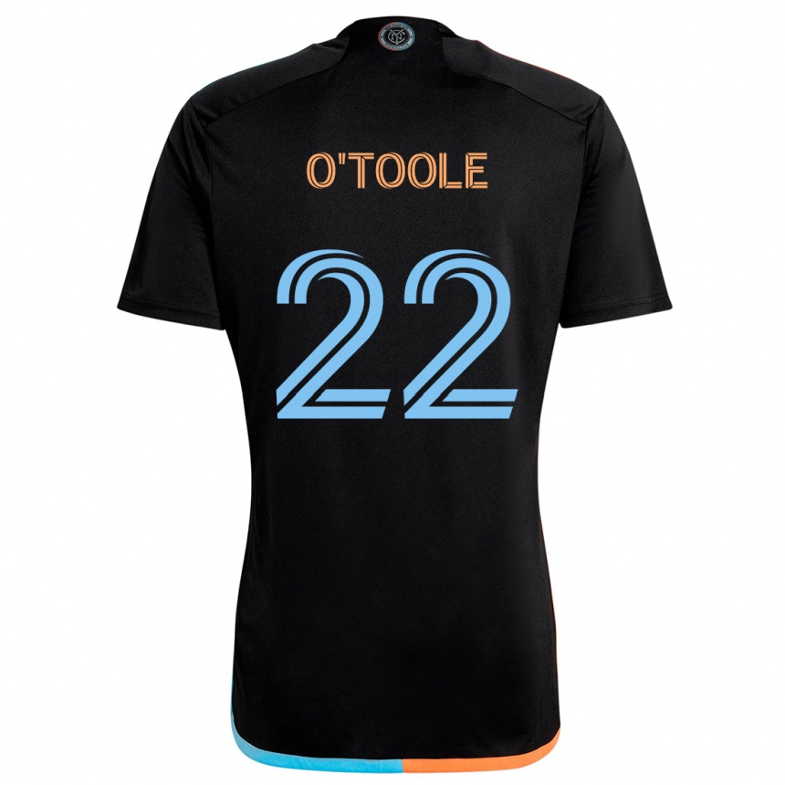 Women Football Kevin O'toole #22 Black Orange Blue Away Jersey 2024/25 T-Shirt Nz