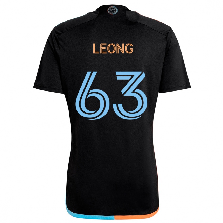 Women Football Matthew Leong #63 Black Orange Blue Away Jersey 2024/25 T-Shirt Nz