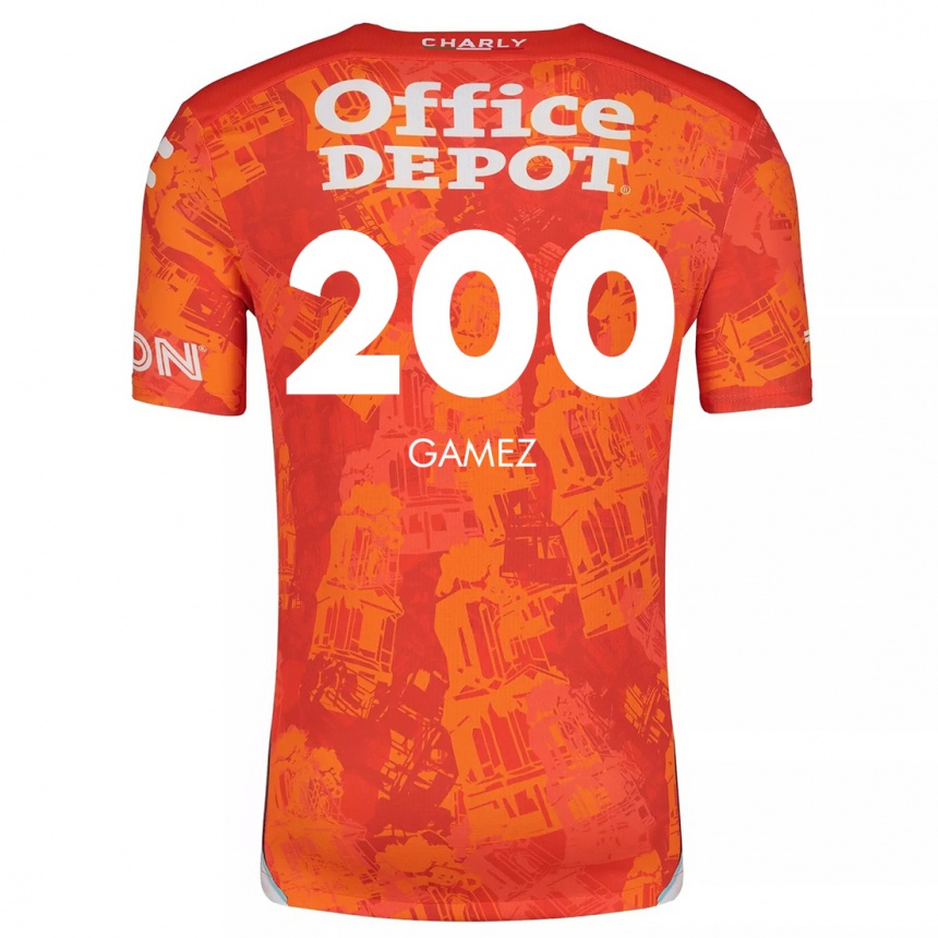 Women Football Sergio Gámez #200 Orange White Away Jersey 2024/25 T-Shirt Nz