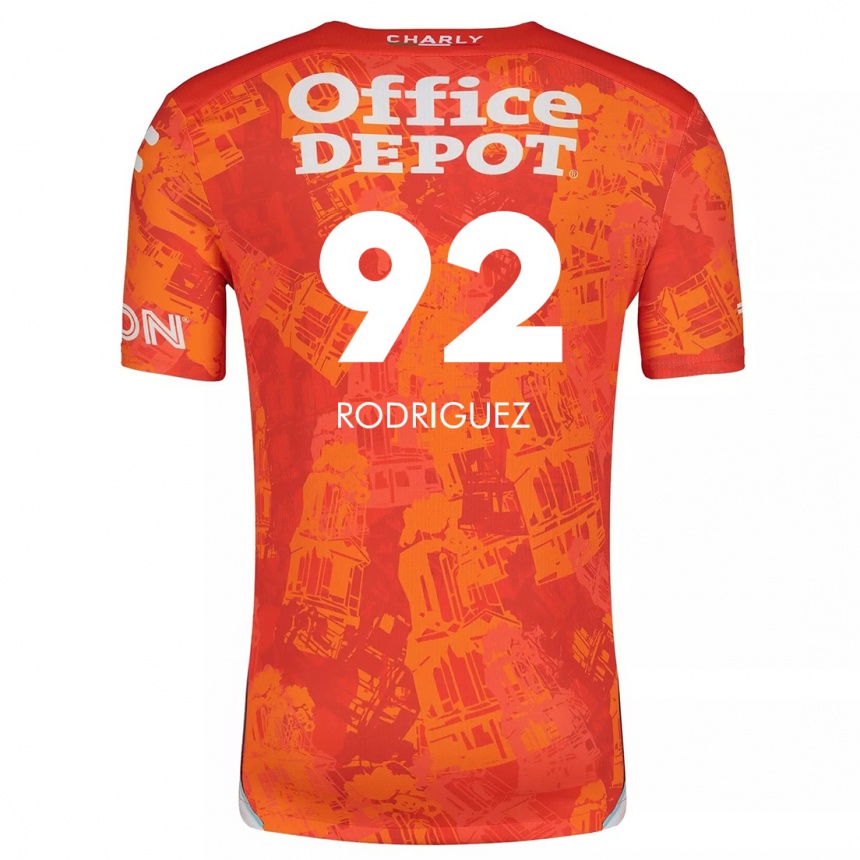 Women Football Sergio Rodríguez #92 Orange White Away Jersey 2024/25 T-Shirt Nz