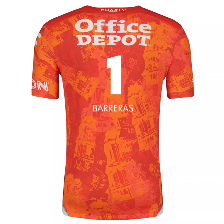 Women Football Esthefanny Barreras #1 Orange White Away Jersey 2024/25 T-Shirt Nz