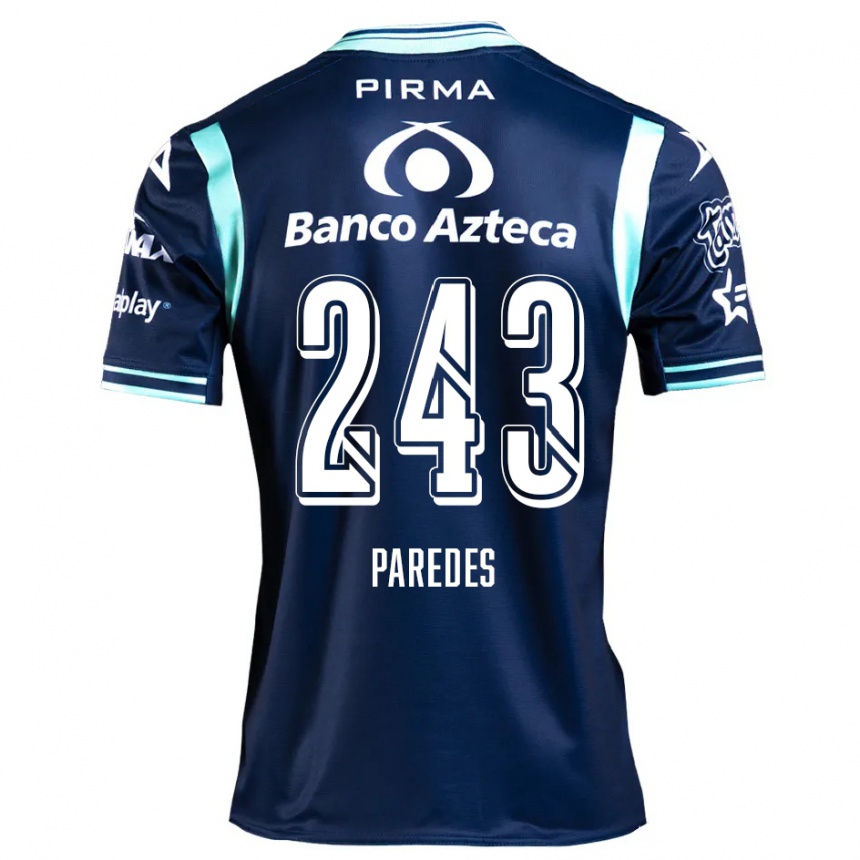 Women Football Iker Paredes #243 Navy Blue Away Jersey 2024/25 T-Shirt Nz