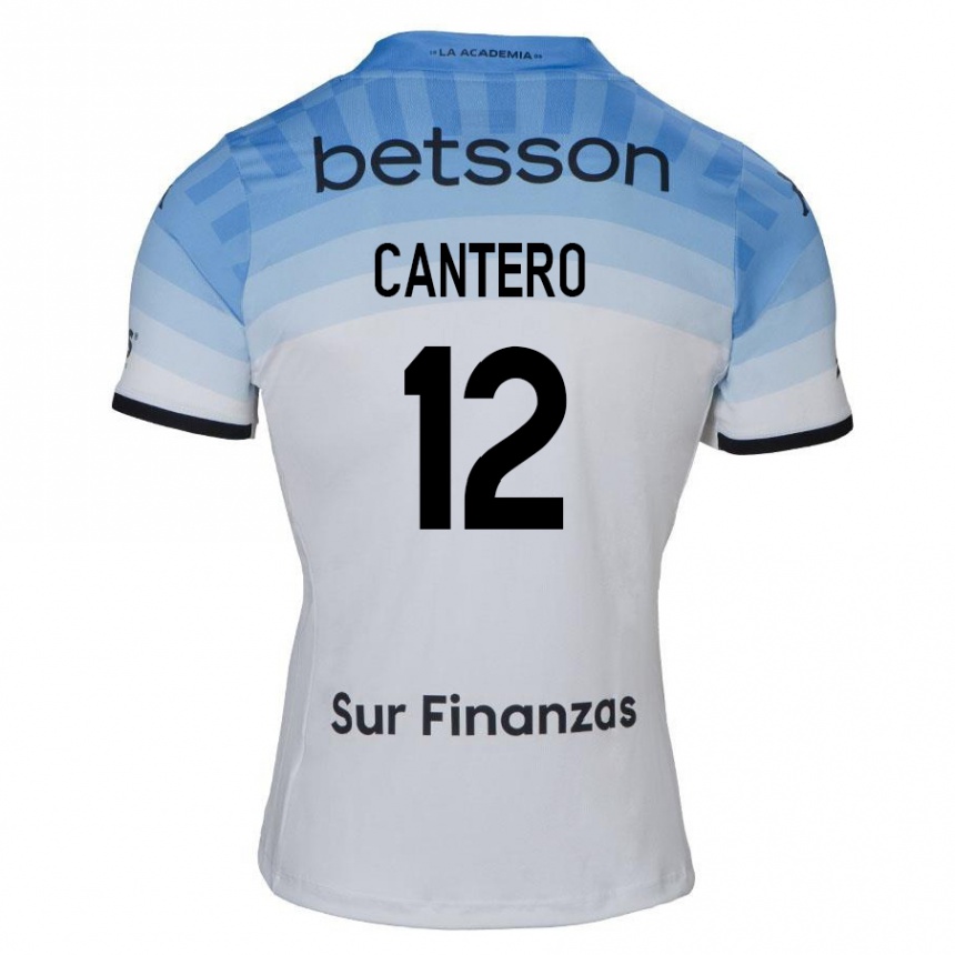 Women Football Milton Cantero #12 White Blue Black Away Jersey 2024/25 T-Shirt Nz