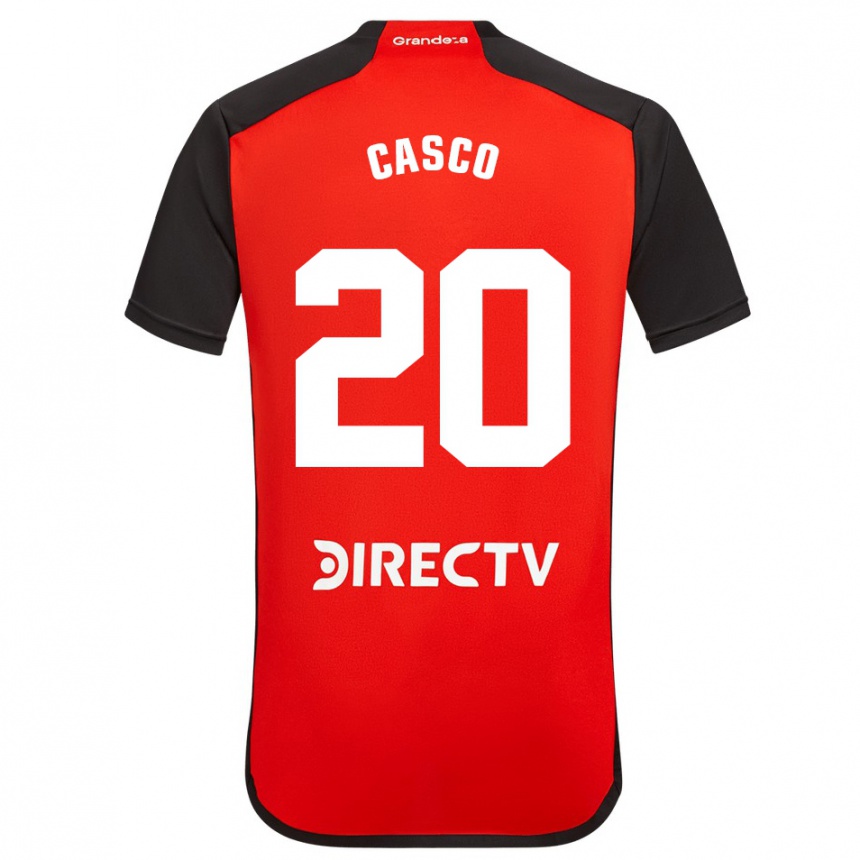 Women Football Milton Casco #20 Red Black White Away Jersey 2024/25 T-Shirt Nz