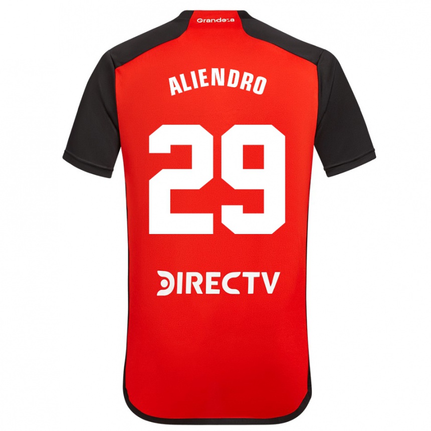 Women Football Rodrigo Aliendro #29 Red Black White Away Jersey 2024/25 T-Shirt Nz