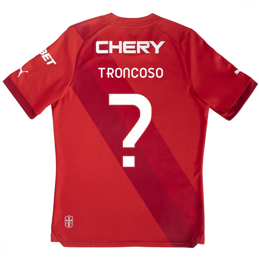 Women Football Leonardo Troncoso #0 Red White Away Jersey 2024/25 T-Shirt Nz