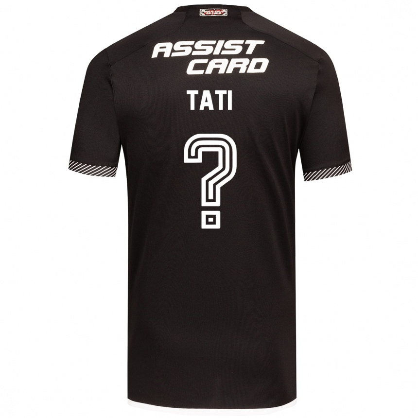 Women Football David Tati #0 Black White Away Jersey 2024/25 T-Shirt Nz