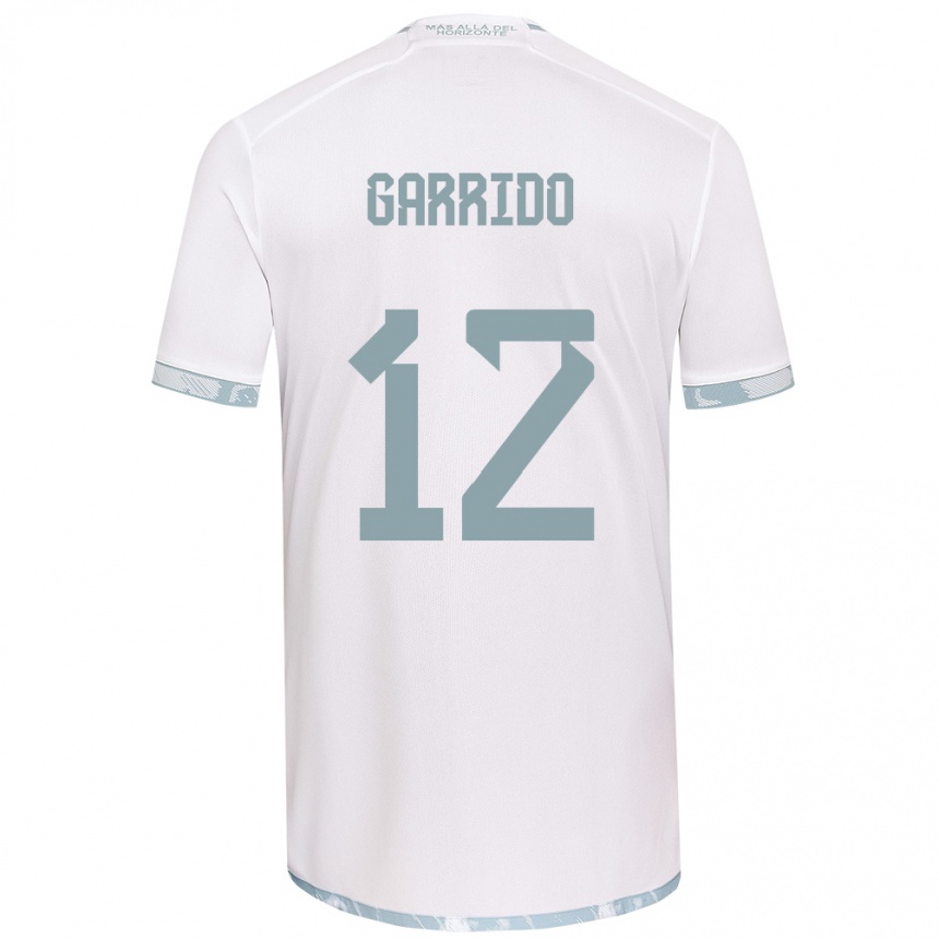 Women Football Pedro Garrido #12 White Grey Away Jersey 2024/25 T-Shirt Nz