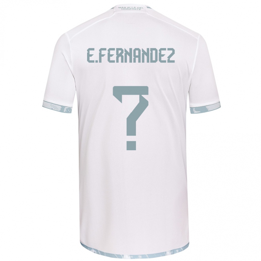 Women Football Enzo Fernández #0 White Grey Away Jersey 2024/25 T-Shirt Nz