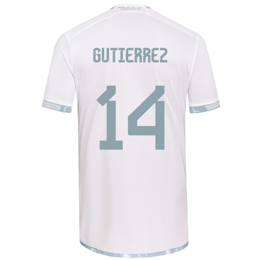 Women Football Ana Gutiérrez #14 White Grey Away Jersey 2024/25 T-Shirt Nz