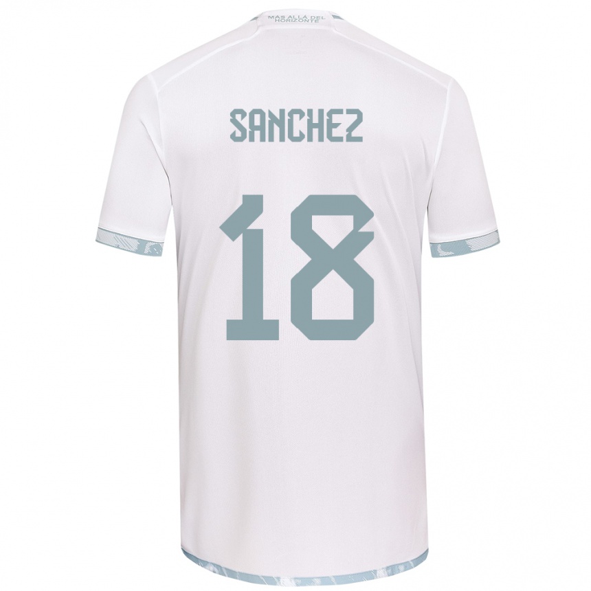 Women Football Bárbara Sánchez #18 White Grey Away Jersey 2024/25 T-Shirt Nz