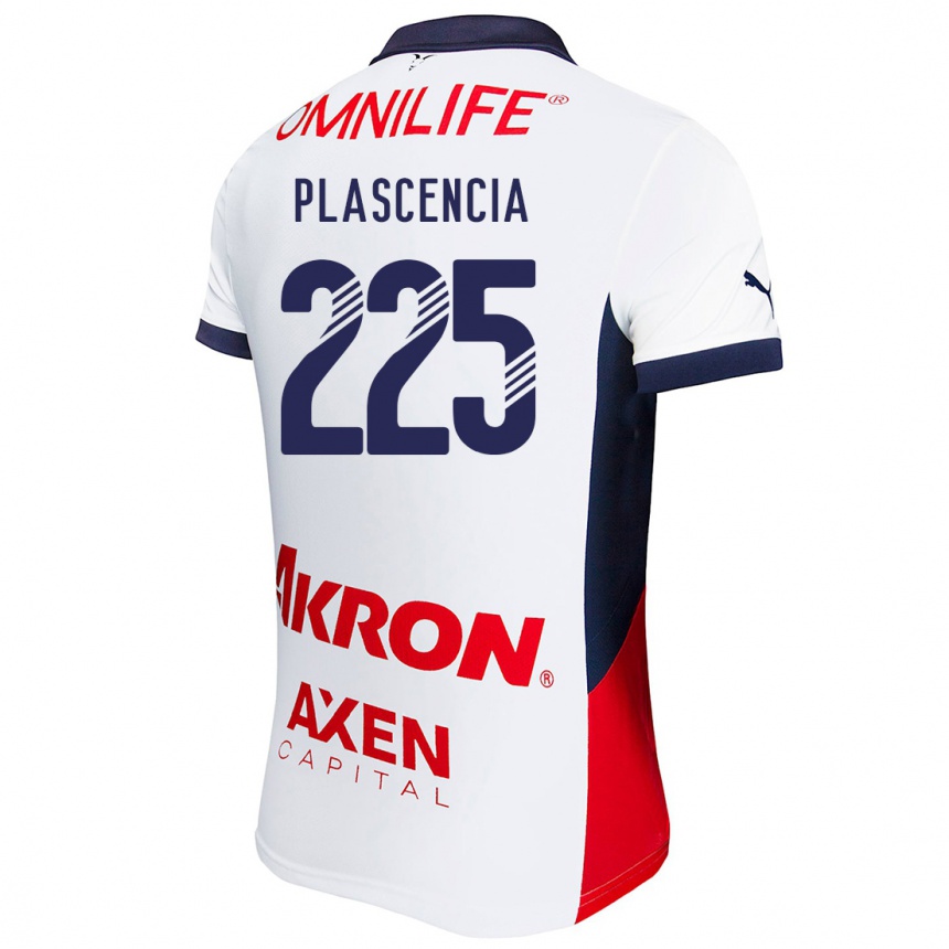 Women Football Osvaldo Plascencia #225 White Red Blue Away Jersey 2024/25 T-Shirt Nz