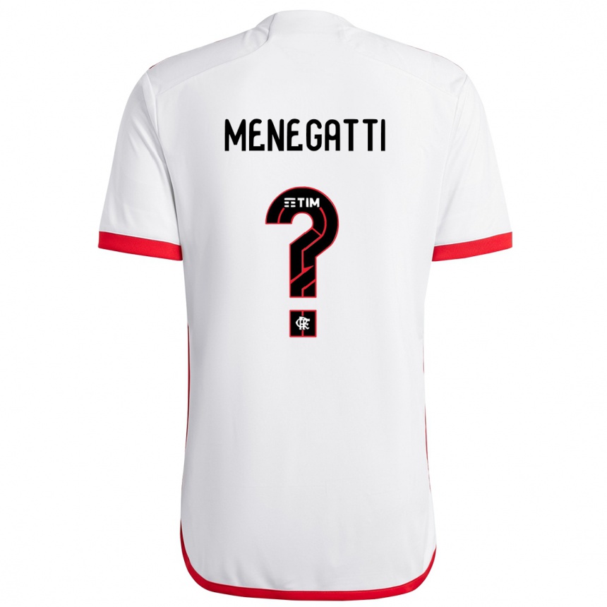 Women Football Kauan Menegatti #0 White Red Away Jersey 2024/25 T-Shirt Nz