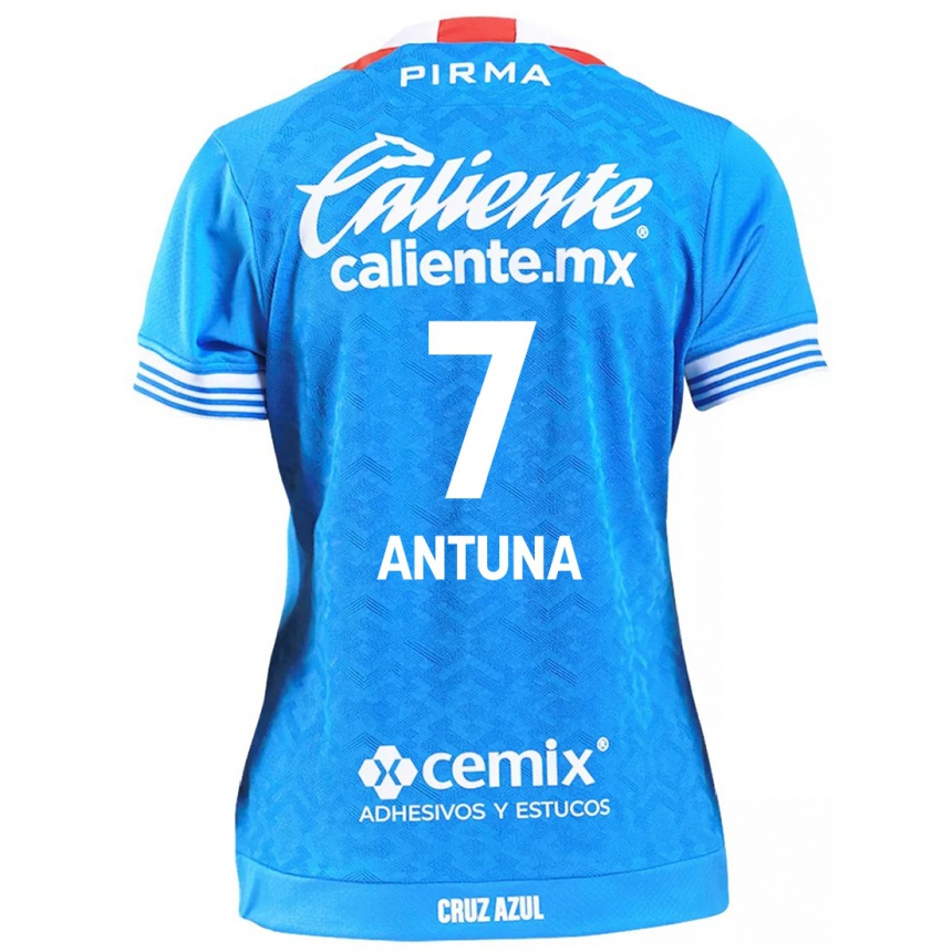 Kids Football Uriel Antuna #7 Sky Blue Home Jersey 2024/25 T-Shirt Nz