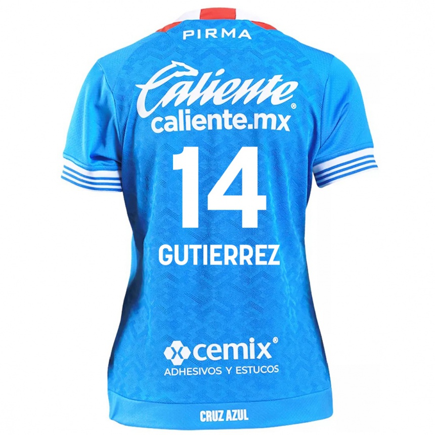 Kids Football Alexis Gutiérrez #14 Sky Blue Home Jersey 2024/25 T-Shirt Nz