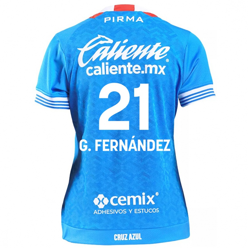 Kids Football Gabriel Fernández #21 Sky Blue Home Jersey 2024/25 T-Shirt Nz