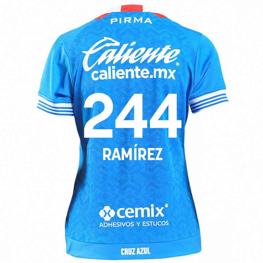 Kids Football Nicolás Ramírez #244 Sky Blue Home Jersey 2024/25 T-Shirt Nz