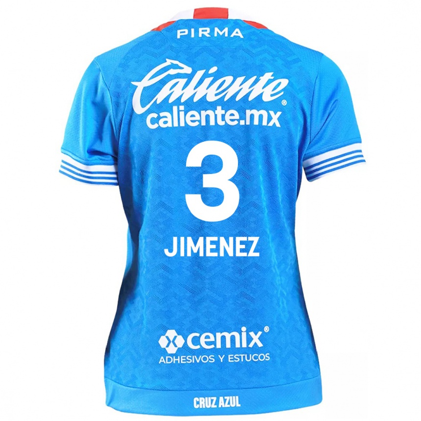 Kids Football Jaiber Jimenez #3 Sky Blue Home Jersey 2024/25 T-Shirt Nz