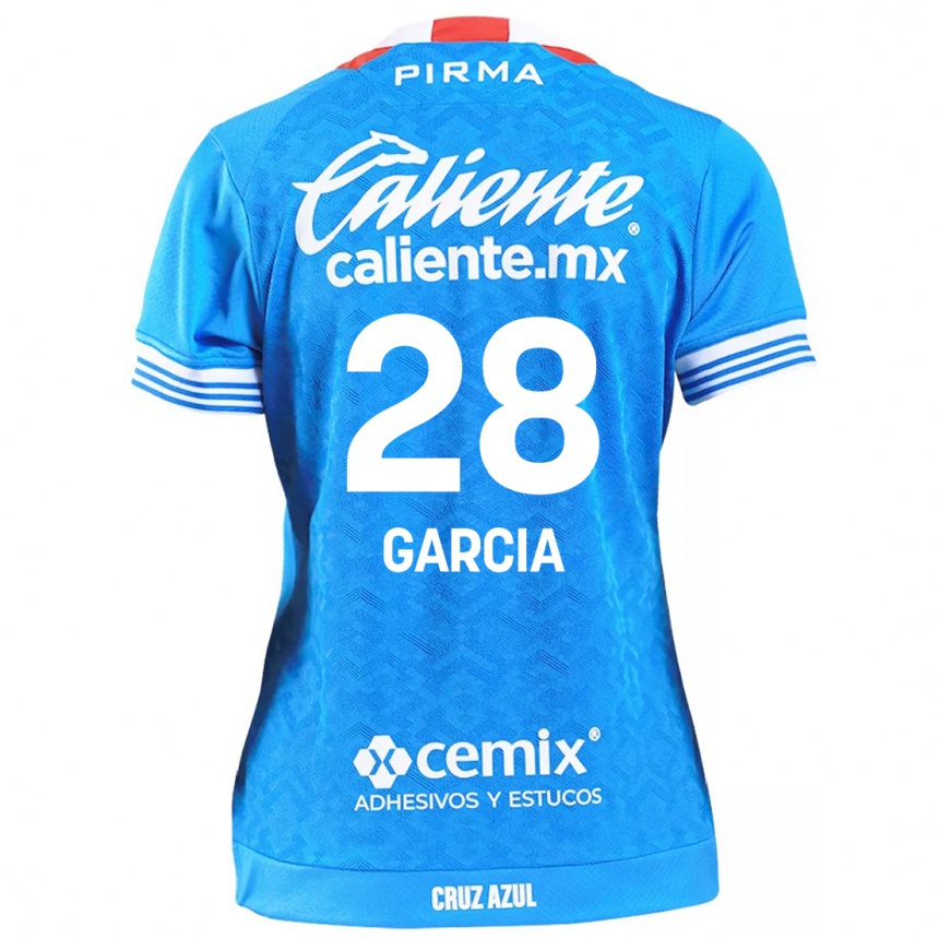 Kids Football Ana Garcia #28 Sky Blue Home Jersey 2024/25 T-Shirt Nz