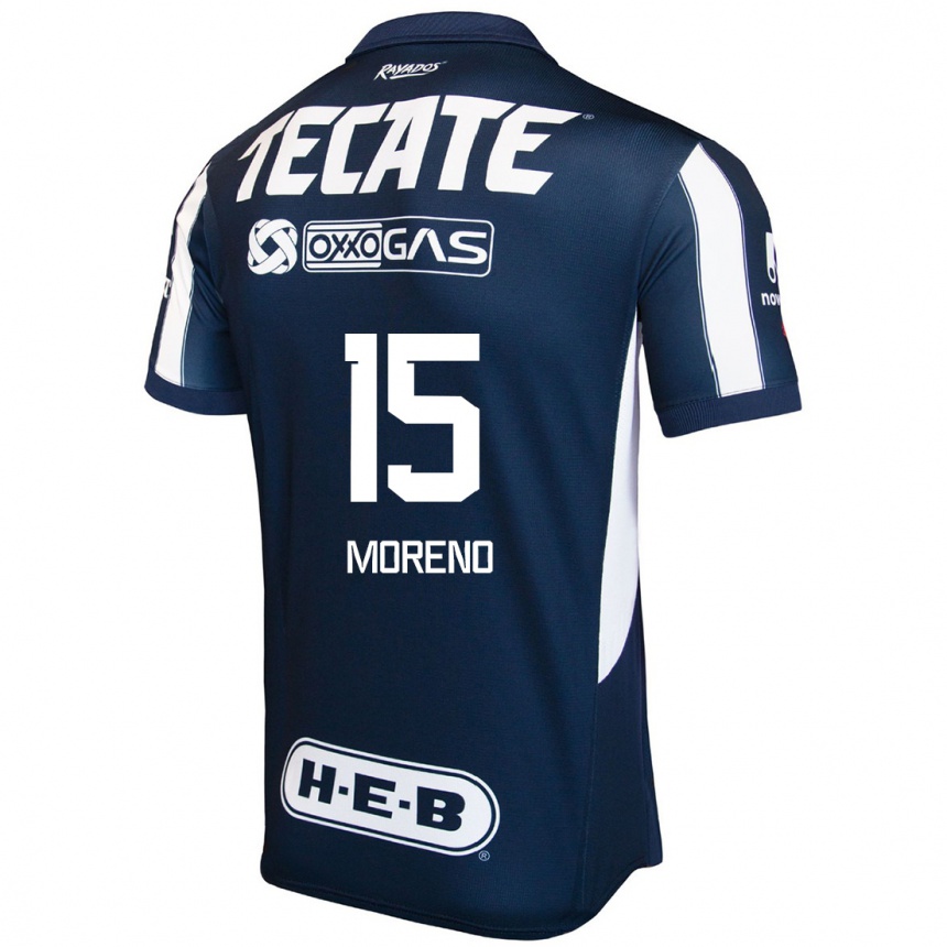 Kids Football Héctor Moreno #15 Blue Red White Home Jersey 2024/25 T-Shirt Nz