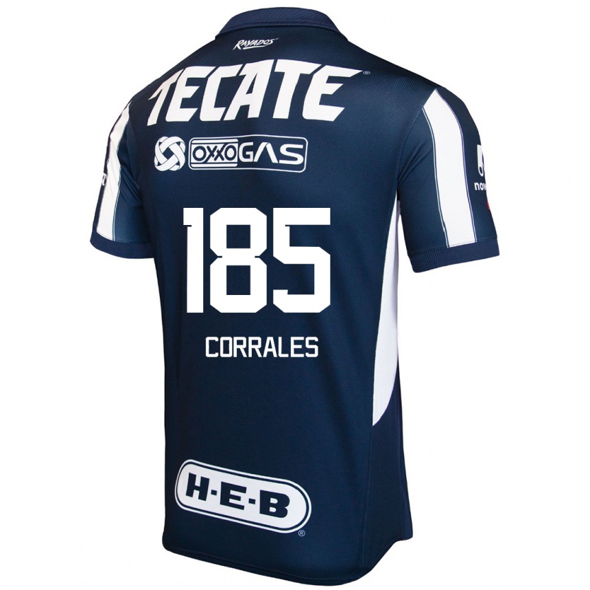 Kids Football Ángel Corrales #185 Blue Red White Home Jersey 2024/25 T-Shirt Nz