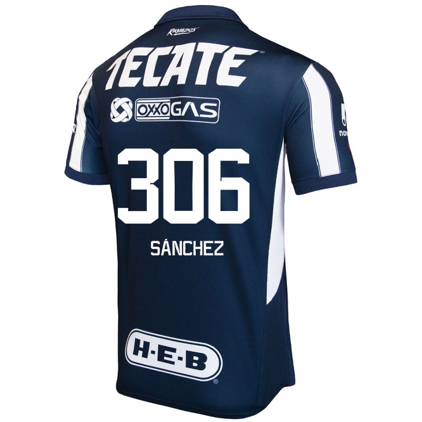 Kids Football Jorge Sánchez #306 Blue Red White Home Jersey 2024/25 T-Shirt Nz