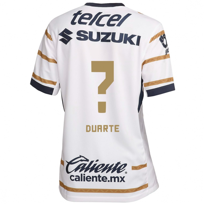 Kids Football Rubén Duarte #0 White Obsidian Home Jersey 2024/25 T-Shirt Nz